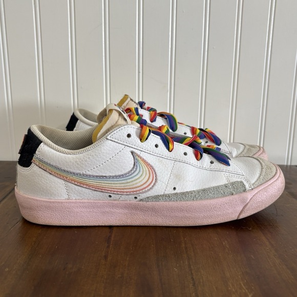 Nike Other - Nike Blazer Low '77 Be True Shoes Men's 9 White Rainbow LGBTQ Pride DD3034-100